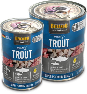 Baseline cans trout composing 400g 800g gb